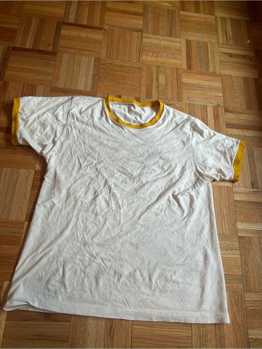 VINTAGE ringer tee athletic wear cotton size Medium